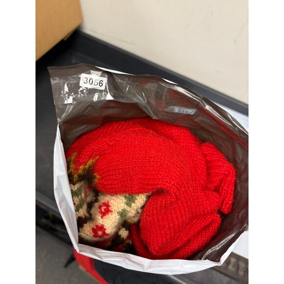 VTG 50s William Schmidt Oslo Norway Cardigan Sweater Womens Red Fair Isle Small - Picture 9 of 9